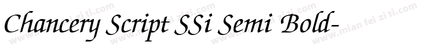 Chancery Script SSi Semi Bold字体转换